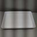 4-Pack Plastic 16" x 11" Large White Serving Trays Set - Reusable Serving Platters for Cookie, Appetizer, Charcuterie, Snack, Dessert, Party Food Display - Stackable Kitchen CounterTop Tray, BPA Free