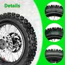 12'' Rear Wheel 80/100-12 3.00-12 Dirt Bike Tire and Inner Tube Assembly for 110cc 125cc SSR SR125 CX65 TaoTao DB14 Coolster QG-214 with Brake Rotor 428 41T Chain Sprocket