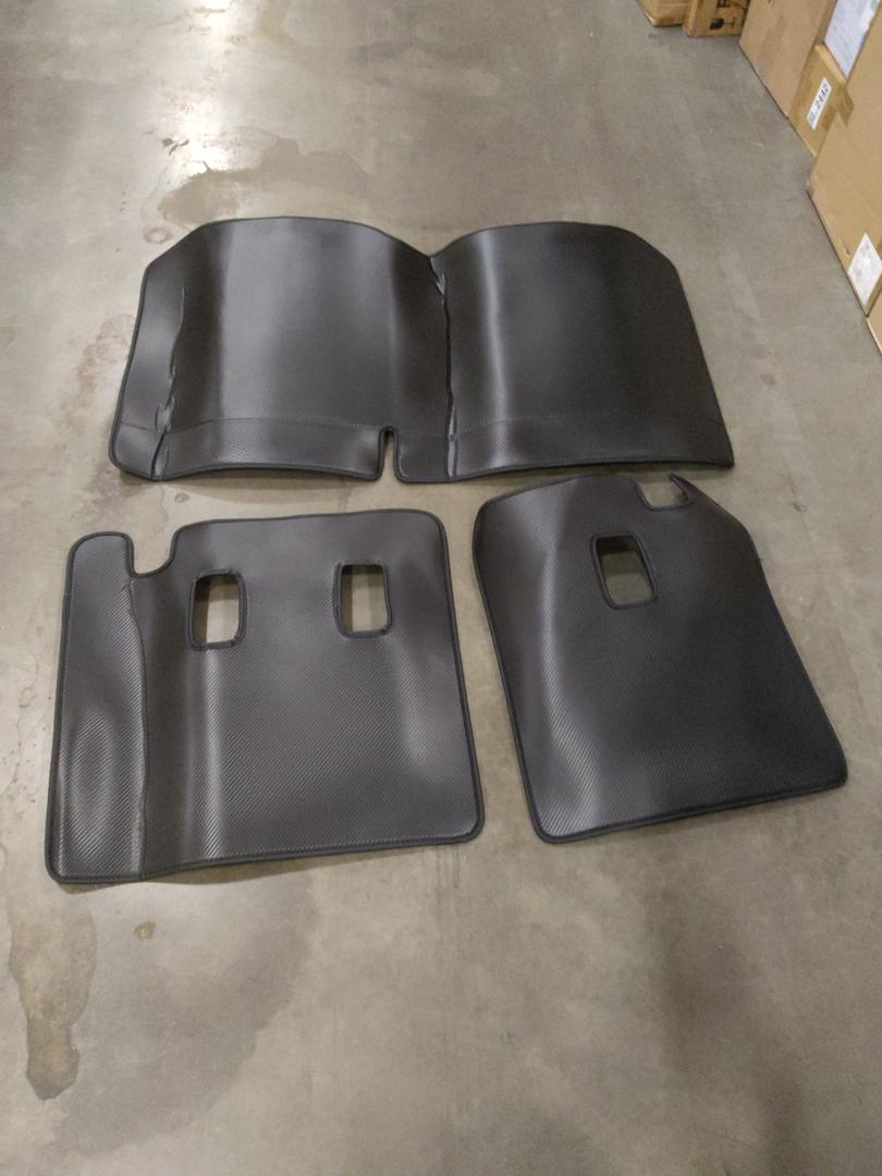 Leather Trunk Mat and Backrest Mat for 2016-2024 Honda Pilot, 17x17x75cm.