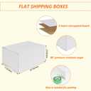 HORLIMER 10x7x5 Shipping Boxes Set of 30, White Corrugated Cardboard Mailer Box for Packing Small Business