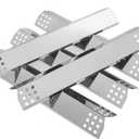 SafBbcue 16" Grill Heat Plate Shield, Burner Cover Replacement for Jenn-Air 720-0709, 720-0336B, Kitchen Aid 720-0745B, Nexgrill 720-0709, Stainless Flame Tamer 5-Pack