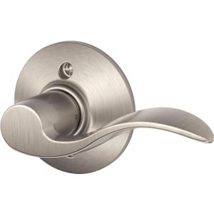 Schlage F170 ACC 619 RH Right Handed Accent Door Lever, One Sided Non-Turning Dummy Door Handle, Satin Nickel