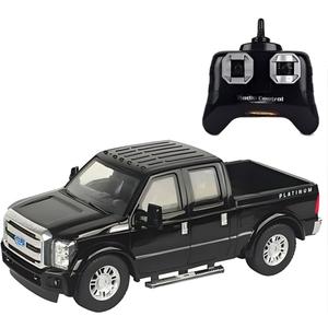 Liberty Imports RC Ford F-350 Super Duty Toy Pickup Truck, Officially Licensed Full Function R/C Radio Remote Control Car Genuine 1:28 Scale Vehicle (Black)