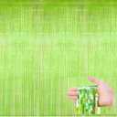 Fanfanwin Neon Green Streamers Backdrop 3.28 x 8.2 ft Lime Green Foil Fringe Curtain Metallic Tinsel Door Streamers for Birthday Bachelorette Christmas, New Year, Disco Party, Neon Party Decorations