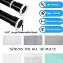 Tension Curtain Rod 43 to 162 Inches (3.6 to 13.5 ft), 1.26" Diameter Spring Adjustable Heavy Duty Long Large Curtains Pole for Windows Door Bathroom Patio Outdoor No Drilling, Black