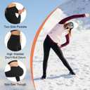 3 Pack Fleece Lined Leggings Women with Pockets -Warm Winter Yoga Pants for Women Thermal Running Workout Leggings, Large