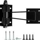 Heavy Duty Flat Gate Closer, Powder Coated, Self Closing Adjustable Gate Closer for Wood and Vinyl Gates, Works Great for Yard, Pool and Dog Gates, Outdoor Gate Spring