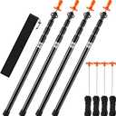 4 Pack Adjustable Tarp Poles, Telescoping Aluminum Tent Poles for Canopy