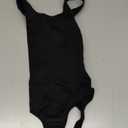 Nebility Womens' Waist Trainer Seamless Round Neck Tummy Control Shapewear Bodysuit (X-Small-Small, Black Thong Bodysuit)