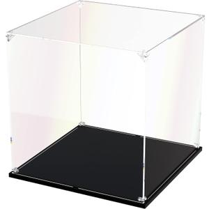Clear Acrylic Display Case, Self-Assemble Showcase for Collectibles, Action Figures, Dolls- Alternative Glass Box for Commemorative Gifts (11x11x11 Inch, 28x28x28 Cm)