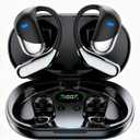 AI Translation Earbuds Real Time,Open Ear Earbuds, 168 Languages, 60H Playtime translator earbuds 4-in-1 Buletooth 5.4,Translator Device, Audifonos Traductores Ingls Espaol for Business, Learning (Classic Black)