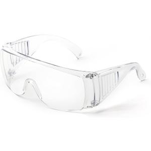 JING LEI Safety Glasses Anti Fog Goggles Vented Sides Shields Transparent PC Frame Spectacles for Lab Medical and Daily Use (Clear Lens)