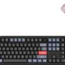 Keychron V6 Wired Custom Mechanical Keyboard Knob Version, Full-Size QMK/VIA Programmable Macro with Hot-swappable Keychron K Pro Red Switch Compatible with Mac Windows Linux Black (Non-Transparent)