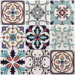 LONGKING Peel and Stick Backsplash Tile Stickers, Maximum Blue Green Tile for Kitchen, Stick on Wall Tiles (10 Sheets)