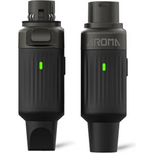 Ulumac Aroma 2.4GHz Wireless XLR Transmitter and Receiver, 130ft Range, 7-Channel, 10H Battery, Plug & Play, Wireless Microphone Adapter for Dynamic Mics/PA System/Live Sound/Mixer/Church (ARC3-N2) 2 Pack