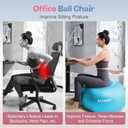 kisnbld Exercise Ball, Extra Thick Yoga Ball for Workout Pregnancy Stability, 4 Sizes Anti-Burst Balance Ball with Foot Pump - Heavy Duty Fitness Ball Chair for Office, Home & Gym, Xl,