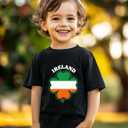 St Patricks Day Shirt Kids  Boys Girls Toddler Green T-Shirt Lucky Clover Ireland Shamrock Outfit 2T-8T (Black)