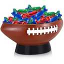 Reallnaive 1 Pcs Football Shaped Snack Bowl Football Serving Tray Reusable Charcuterie Bowl Resin Appetizer Serving Dish for Candy Chips Popcorn Sport Birthday Party Decoration Tailgate Dinner