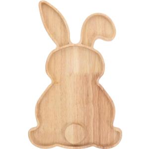 Rabbit Shaped Charcuterie Board Wood Bunny Cutting Board Cheese Board Serving Board Platter Dessert Serving Tray Holiday Salad Dish Fruit Plate, 28.50X18.00X1.50CM, 6UF96573X530JTLIV7311V, 2 Pieces