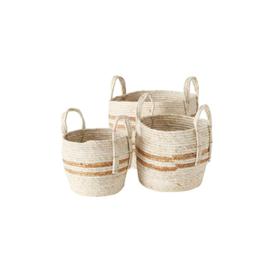 Creative Co-op Basket with Handle, Color May Vary