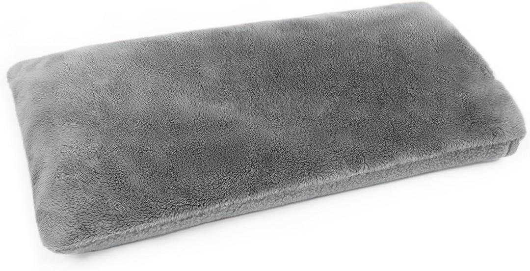 Microwave Heating Pad with Washable Cover, 6.5 X 12 Microwavable Heating Pads for Neck and Shoulders and Back, Warm Compress for Knee, Muscles, Joints, Wrist, Abdomen (Gray)