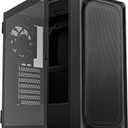 DARKROCK EC2 Black ATX Mid Tower PC Case, Type-C Ready, Supports 50 Series Graphics Cards, Tempered Glass Side Panel, up to 8 x 120mm Cooling Fans & 1 x 360mm Radiator, 1 x Pre-Installed Fan
