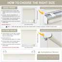 SUNOFF Blackout Cordless Roller Shades Blinds,16" W x 72" H,Beige