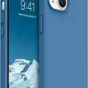 AOTESIER Compatible with iPhone 15 Case, Full Body Food-Grade Silicone Wear-Resistant, Anti-Drop Protection with Soft Anti-Scratch Microfiber Lining Phone Case for iPhone 15, 6.1 inch, Azure Blue