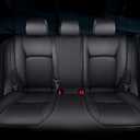 AOMSAZTO Car Seat Cover for Mazda 3 2019 2020 2021 2022 2023 2024 2025 2026 - Full Set Customized Black Faux Leather Seat Covers