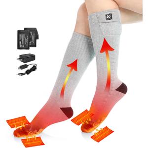 SAVIOR HEAT Heated Socks for Men Women Rechargeable Battery Electric Socks Winter Foot Warmer Outdoor Skiing Hunting Fishing (Small)