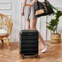 Luggage Sets 3 Piece,Suitcases with Wheels, Carry On Luggage Set, ABS Hard Case Luggage with TSA Lock Spinner Wheels(3 Piece Sets, Red(20"/DB/TB))