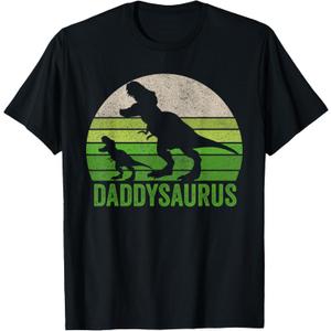 Funny Daddy Dinosaur T-Shirt Daddysaurus T-Shirts T-Shirt, Men Small