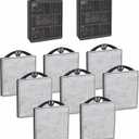 GOZILLA Aquarium Filter Cartridges,Fish Tank Filters Accessories Set,Turtle Tank Filter Replacement Includes 8 Filter Cartridges and 2 Filter Boxes.Only Suit for GZ-107 Low Water Level Tank Filter.