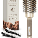 AIMIKE Round Brush for Blow Out, Medium Round Hair Brush Nano Thermal Ceramic & Ionic Tech, for Blow Drying & Styling, Curling and Shine - 2.9 inch Barrel w/Boar Bristles