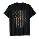Camo American Flag Usa Military Tactical Camouflage Desert Women Girls Kids Men T-Shirt, M