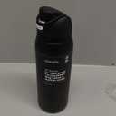 Owala FreeSip Insulated Stainless Steel Water Bottle with Straw, BPA-Free Sports Water Bottle, Great for Travel, 40 Oz, Very, Very Dark