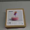 Magnetic Phone Pillow Stand, Phone Holder for Bed,Lap,Desk, Cozy Pillow Stand with Snack Bowl and 2 Magnetic Rings, Compatible with 3.5-7" iPhone,E-Reader, Kindle, Pink