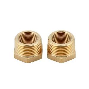 2 Pack Replacement 1/4 Inch NPT Male x 1/8 Inch NPT Female Brass Hex Bushing Reducer for Interstate Pneumatics FB402
