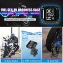 Motorcycle TPMS Wireless Tire Pressure Monitoring System, IP67 Waterproof Dustproof Wireless TPMS for USB Rechargeable with 2 External Sensors Digital LCD Display Two-Wheeled Motorcycle TPMS