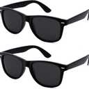 Pro Acme Polarized Square Sunglasses for Men Women,Trendy Sunglasses UV Protection (Sand Black/Grey + Sand Black/Grey)