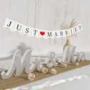 VIOPVERY Mr and Mrs Sign & ,Mr & Mrs Signs for Wedding Table,Large Wooden Letters for Sweetheart Table,Photo Props Wedding decorations for Anniversary,Silver, Without a Just Married Banner
