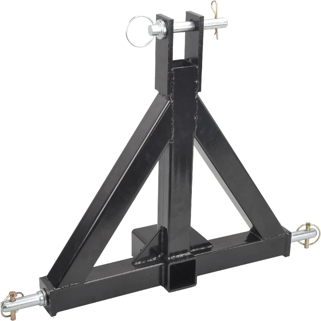 3 Point 2 Inch Receiver Drawbar Hitch Adapter for Farm Equipment (Category 1 Tractors)