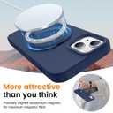 BENTIACC Liquid Silicone Magnetic Case for iPhone 13/14, Dark Blue