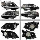 Silscvtt Driver and Passenger Side Headlight Assembly Replacement for Lexus RX350 RX450h 2013-2015 HID Xenon Halogen w/DRL w/o AFS Headlamp LH+RH