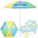 Water Table Umbrella Kids Outdoor Stand,Boat Theme | Replacement Canopy with Pole for Kids Tables, Beach Shade for Toddlers Sandbox Camping Garden Pool Picnic Outdoor Play