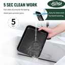 Herogo Baking Sheet Pan Set, 96.71 Inch Nonstick Carbon Steel Cookie Sheet Bakeware Set for Oven, Multipurpose Kitchen Cookware 2 Pack, Non Toxic & Heavy Duty & Easy Clean-Small (Matte Black)