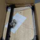 Adjustable Height C-Shaped Table, 360 Swivel TV Tray, TV Tray for Couch, Bedside and Living Room, Couch Table with Metal Pillar(Nature) (Natural)