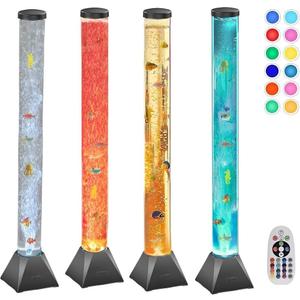 4FT Sensory Bubble Tube Night Lamp, LED Water Fish Lamp for Kids with Autism ADHD, Stress Relief Calming Light for Adults, Bedroom Living Room Decor