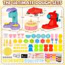 4-in-1 Dough Sets for Kids 2-4-8 Ultimate 87 PCS Play Tools, 24 Clay Creative Kitchen Set Ice Cream Hamburger Cake Noodle Maker Arts Crafts Food Toys Gifts for Boy Girl Kids Age 3 4 5 6