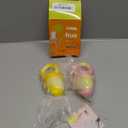NatureBond Baby Food Feeder/Fruit Feeder Pacifier Nibbler (2 Pack) - Infant Teething Toy Teether Weaning in Appetizing Colors | + Additional Silicone Sacs (Peach Pink and Lemonade Yellow)